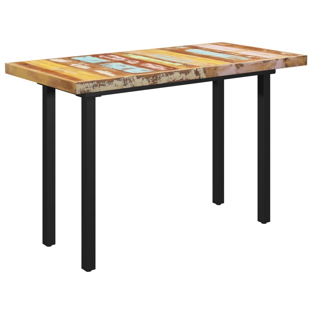 Table à dîner à pieds en i 140x70x77 cm bois de récupération