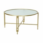 Table d'appoint thyann verre métal (80 x 80 x 42,5 cm)