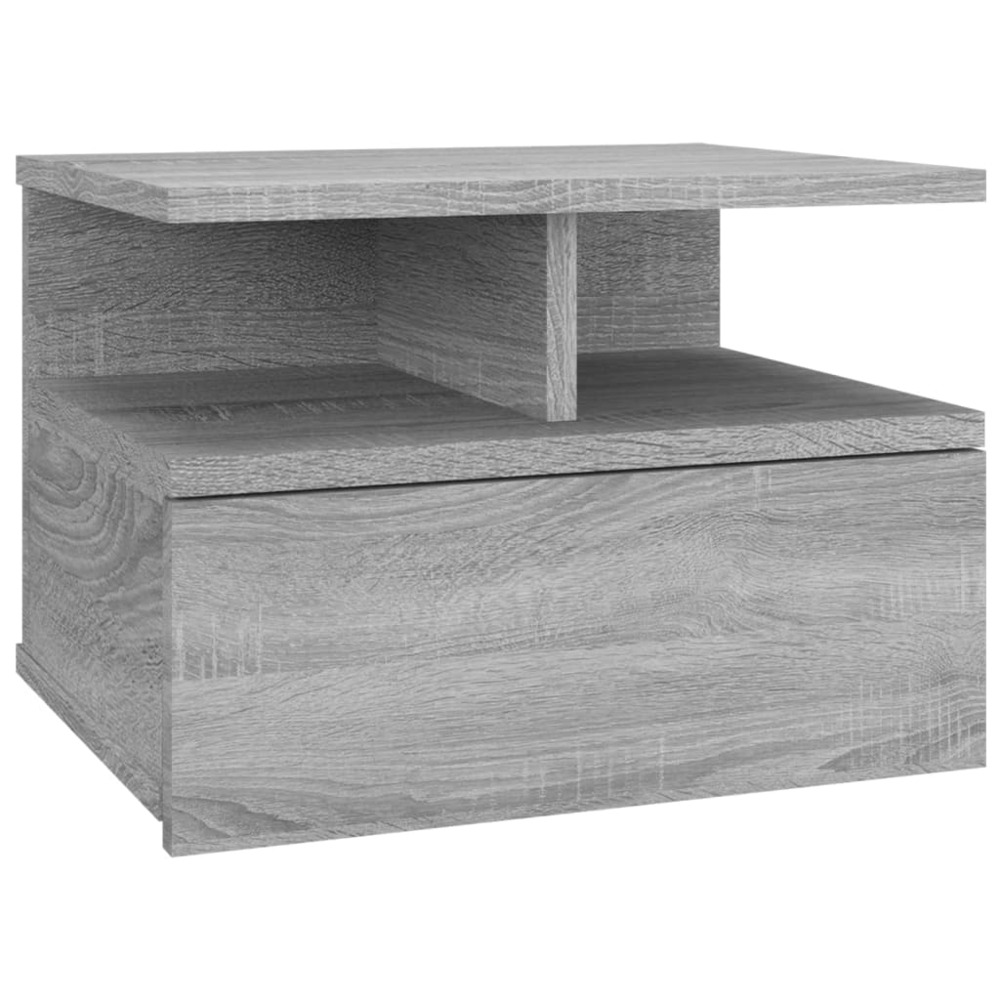Table de chevet flottante sonoma gris 40x31x27 cm
