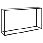 Table console transparent 140x35x75 cm verre trempé