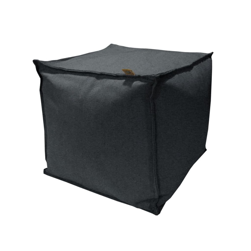 Pouf 38 x 38 x 38 cm toile anthracite | Truffaut
