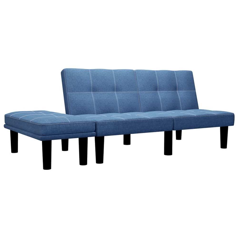 Canapé à 2 places bleu tissu
