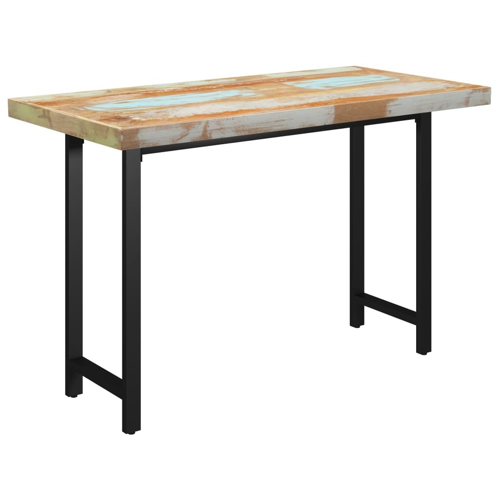Table à dîner avec pieds en h 120x60x77 cm bois de récupération