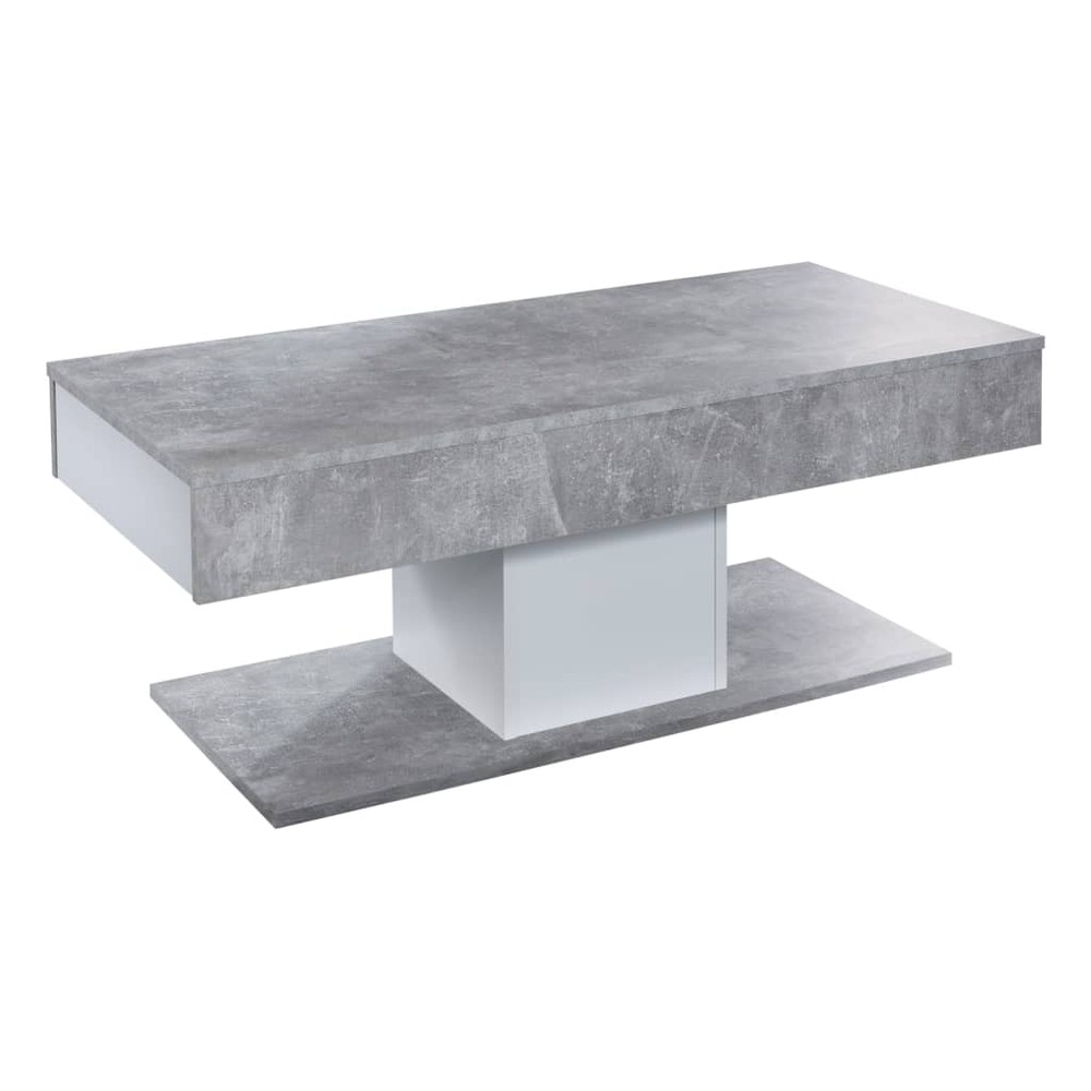 Table basse universal ct-124 gris pierre et blanc