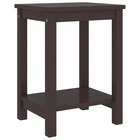 Table de chevet marron foncé 35x30x47 cm bois de pin massif