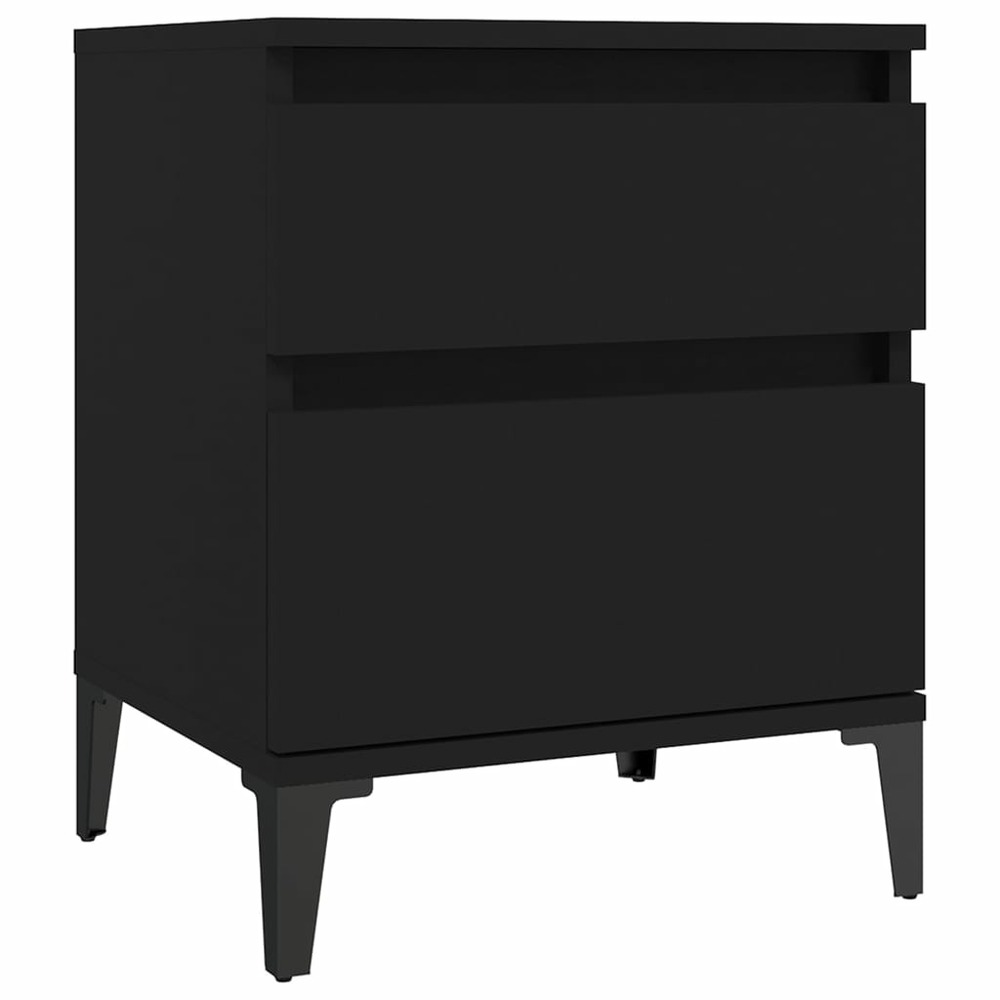 Table de chevet noir 40x35x50 cm