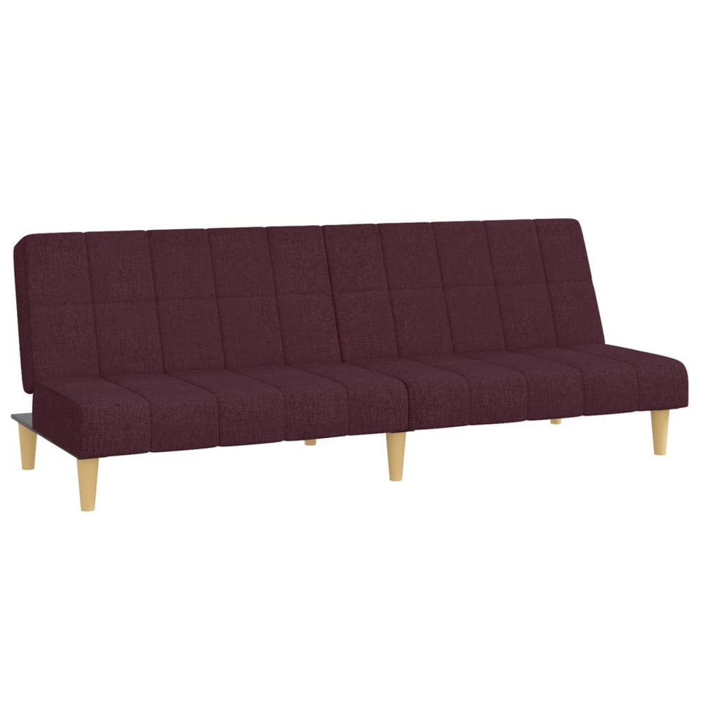 Canapé-lit à 2 places violet tissu
