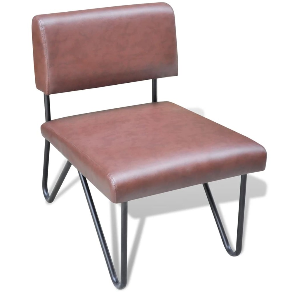 Chaise de canapé marron similicuir