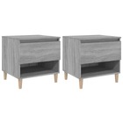 Tables de chevet 2 pcs sonoma gris 50x46x50cm bois d’ingénierie
