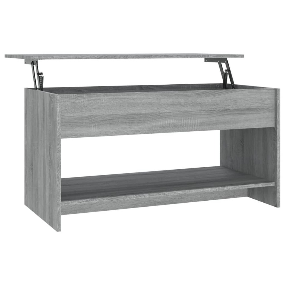 Table basse sonoma gris 102x50x52,5 cm bois d'ingénierie