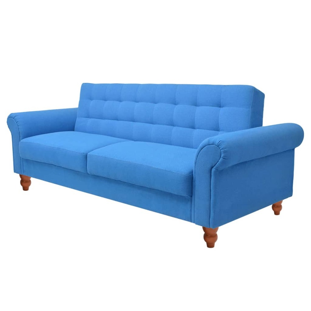 Canapé-lit tissu bleu