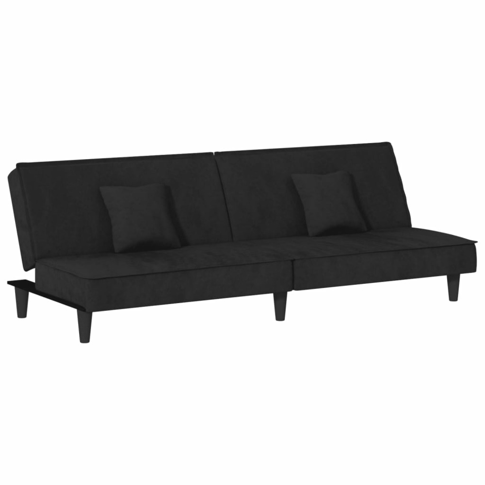 Canapé-lit noir velours