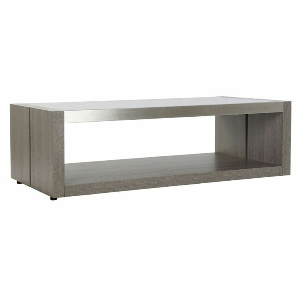 Table basse thyann verre aluminium chêne verre trempé (120 x 60 x 37,5 cm)