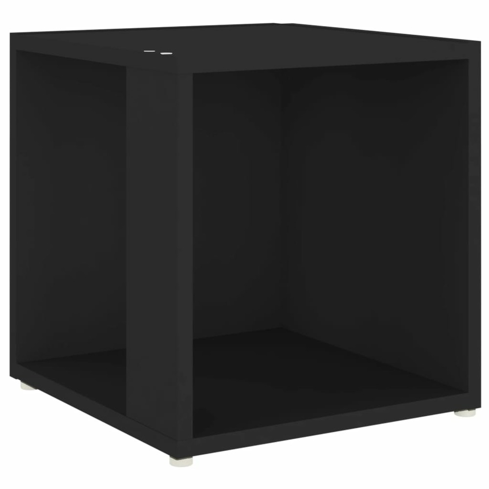 Table d'appoint noir 33x33x34,5 cm aggloméré