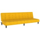 Canapé-lit à 2 places jaune velours