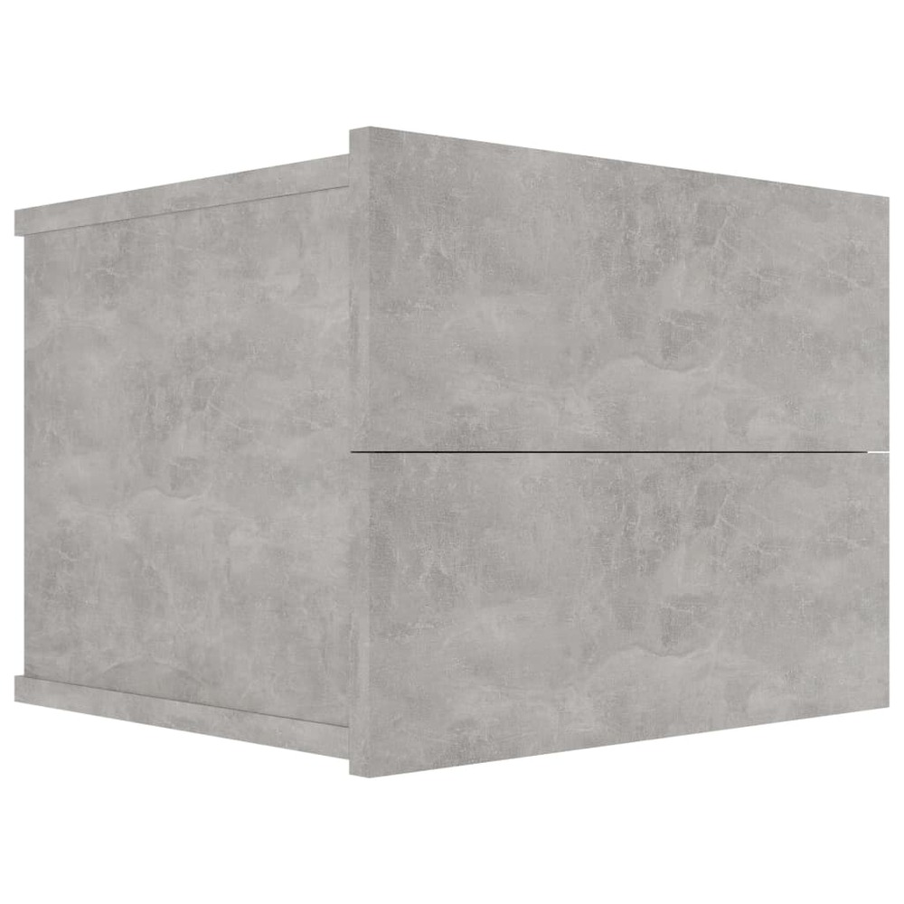 Table de chevet gris béton 40 x 30 x 30 cm aggloméré