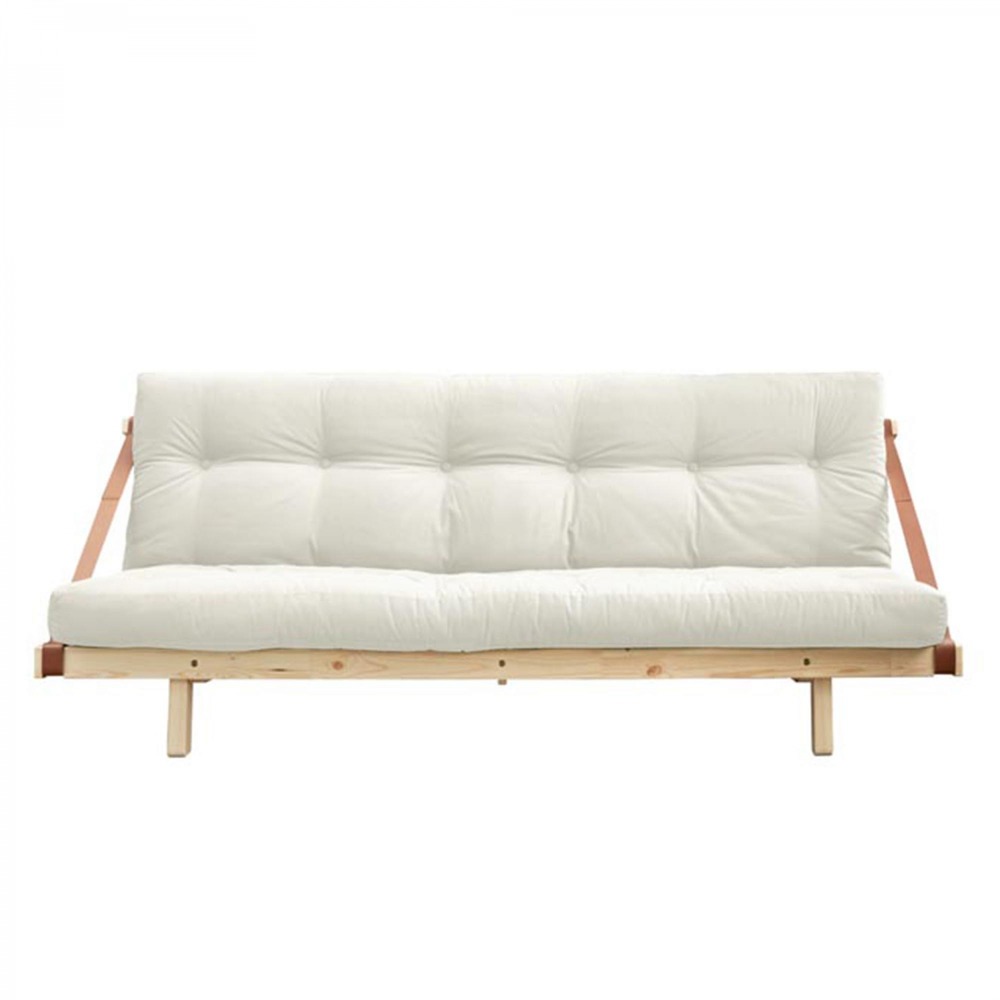 Jump - canapé lit futon 2p bois clair naturel