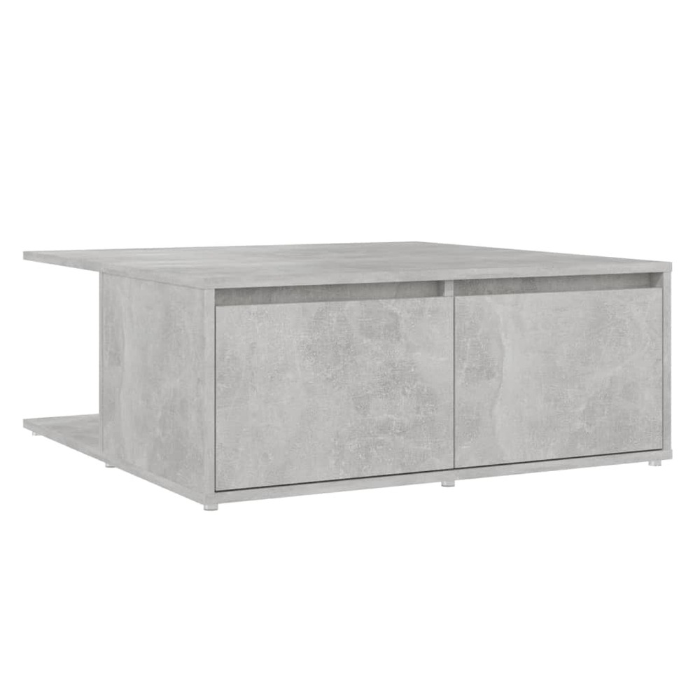 Table basse gris béton 80x80x31 cm aggloméré