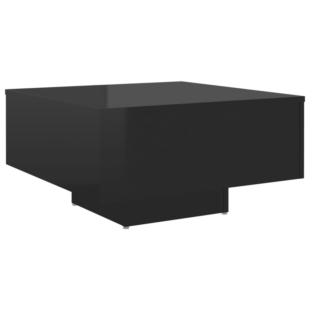 Table basse noir brillant 60x60x31,5 cm aggloméré