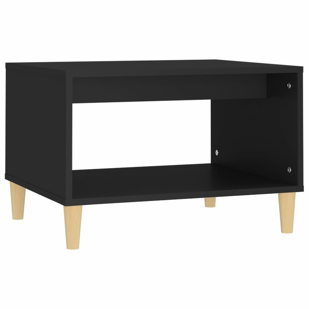 Table basse noir 60x40x50 cm bois d'ingénierie