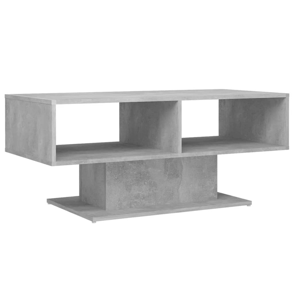 Table basse gris béton 103,5x50x44,5 cm aggloméré