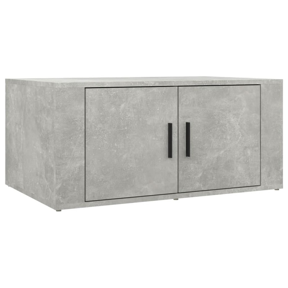 Table basse gris béton 80x50x36 cm bois d'ingénierie