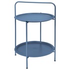 Table ronde 50x66 cm bleu mat