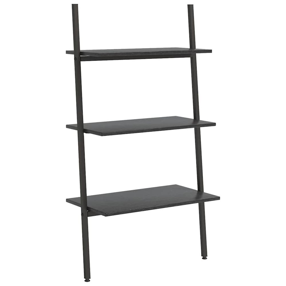 Étagère inclinée à 3 niveaux noir 64x34x116 cm