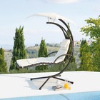 Ticana : fauteuil de jardin suspendu blanc avec auvent