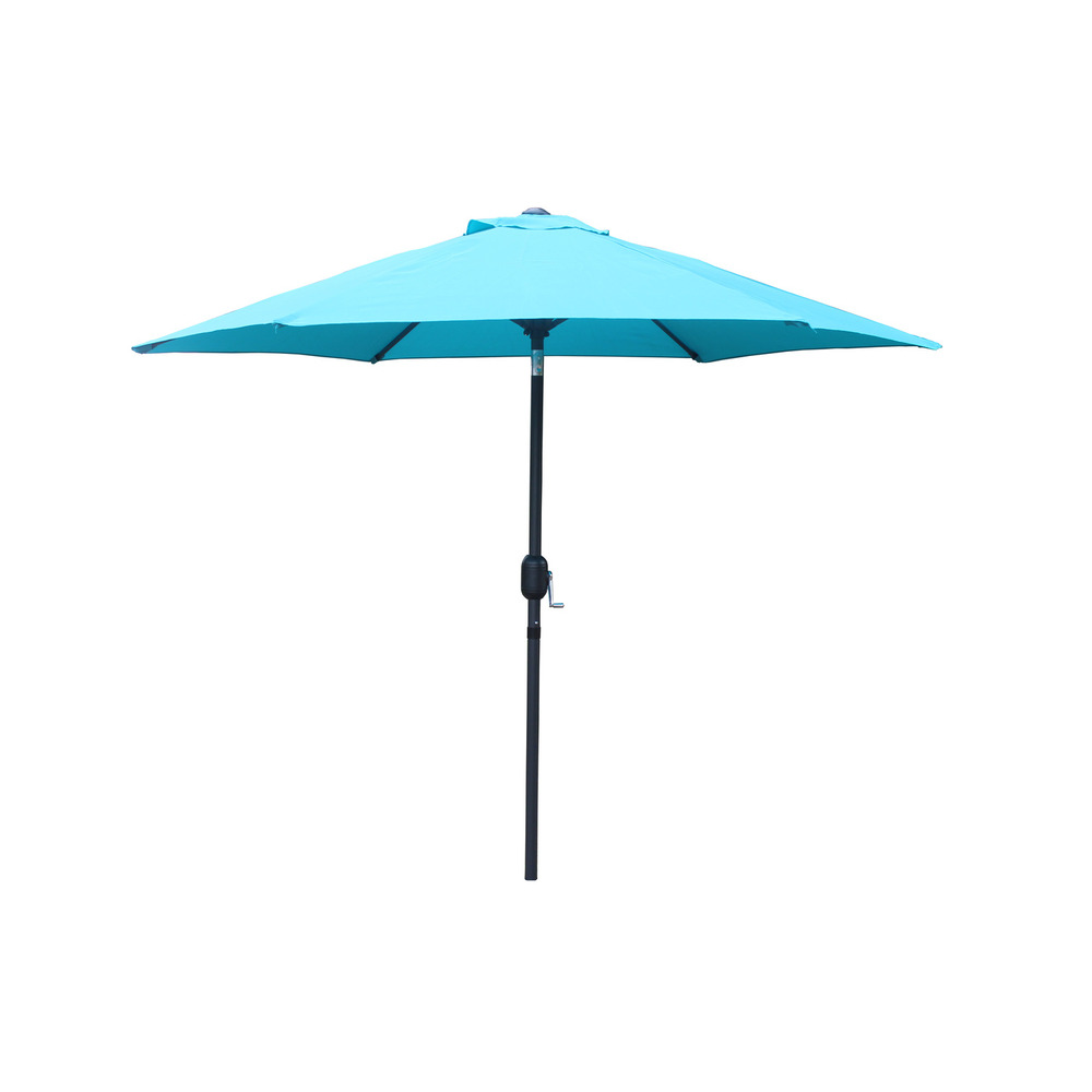 Parasol droit rond ø 2,5 m bleu turquoise come Truffaut
