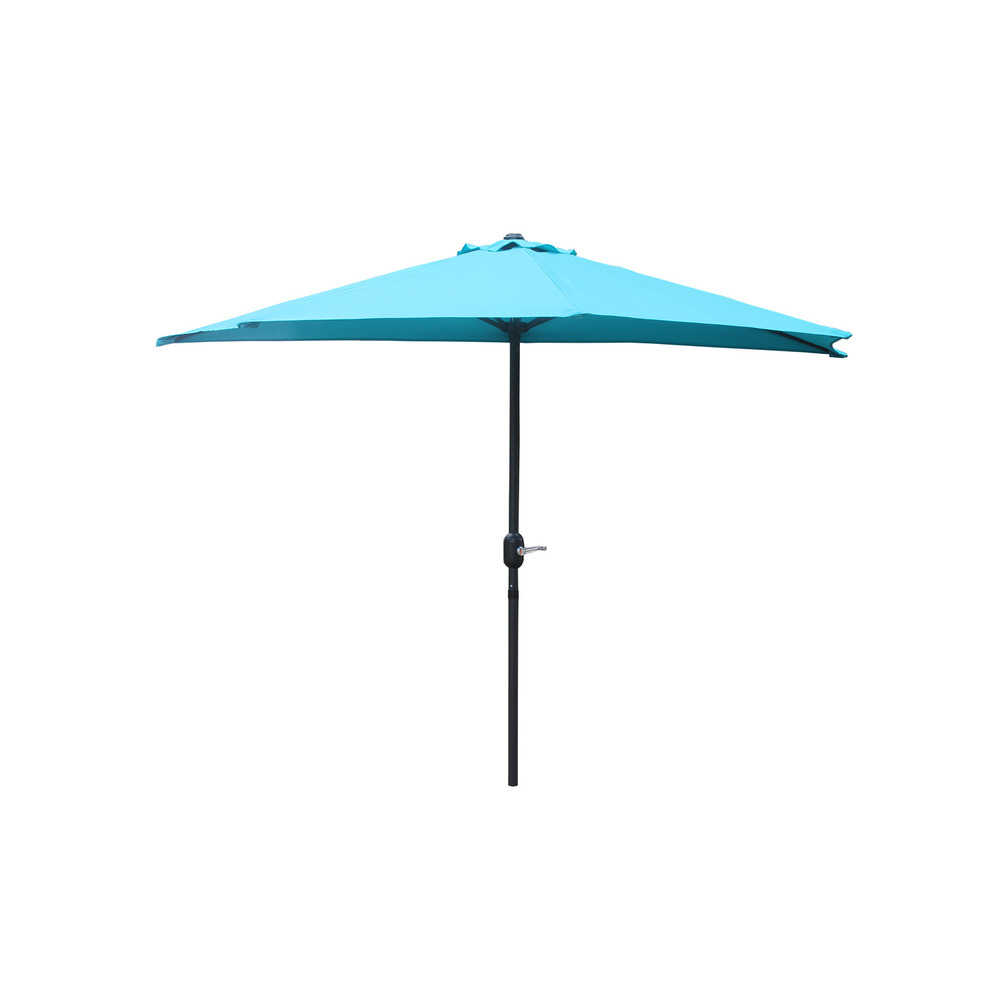Demi parasol de balcon bleu catane