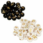 600 perles alphabet blanc/ noir