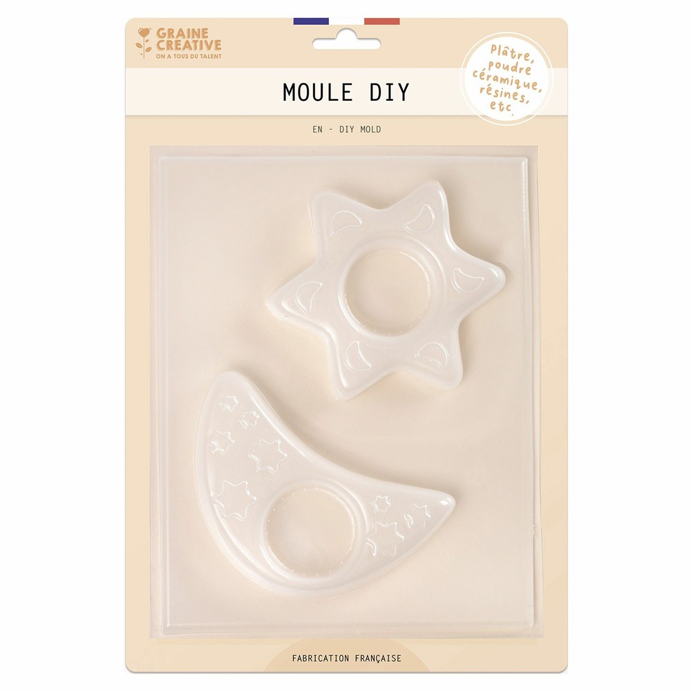 Moule pour bougeoirs lune/ etoile 11 cm