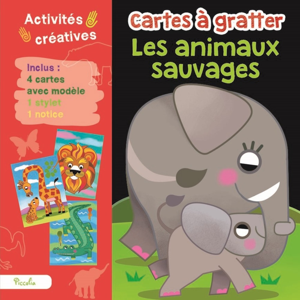 Cartes à gratter les animaux sauvages