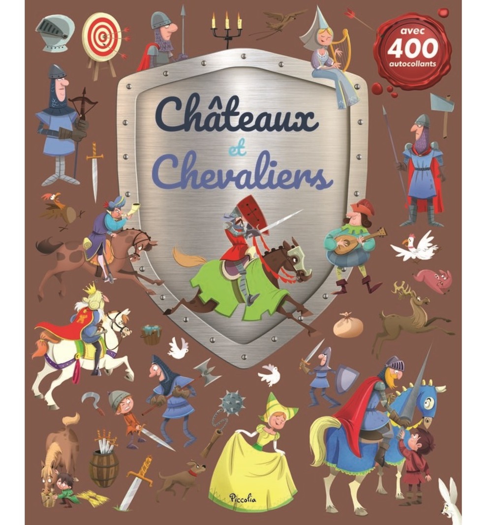 400 autocollants châteaux et chevaliers