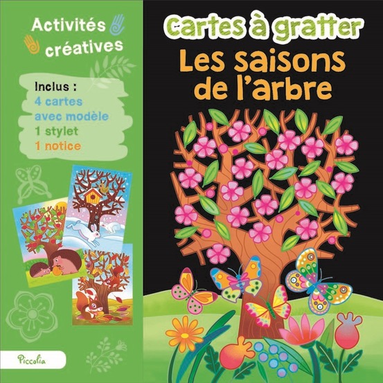Cartes à gratter les saisons de l'arbre