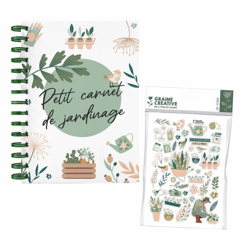Carnet de jardinage + stickers jardin