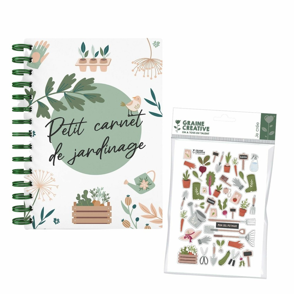 Carnet de jardinage + stickers potager