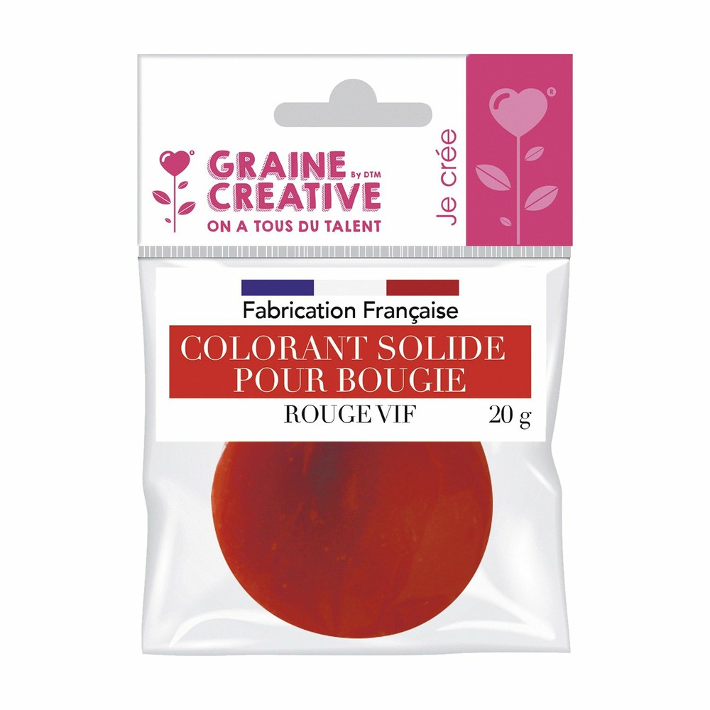 Colorant solide pour bougie 20 g rouge