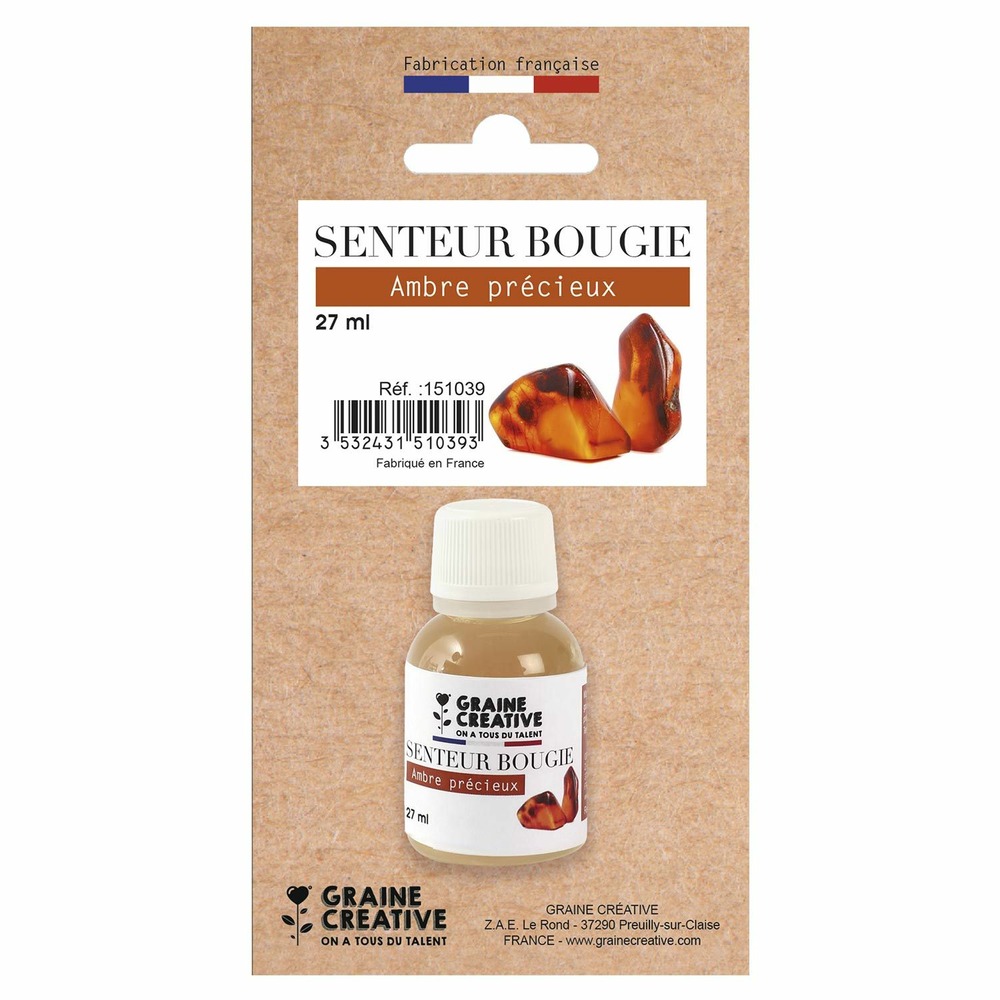 Parfum pour bougies 27 ml - ambre précieux
