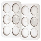 12 moules à savon ovales en silicone 8 x 6 x 3 cm