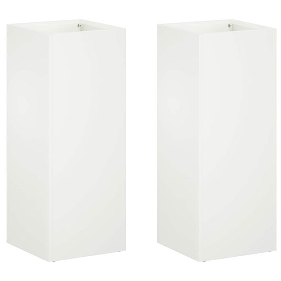 Cache-pot de jardin 2 pc blanc 20 x 20 x 40 cm