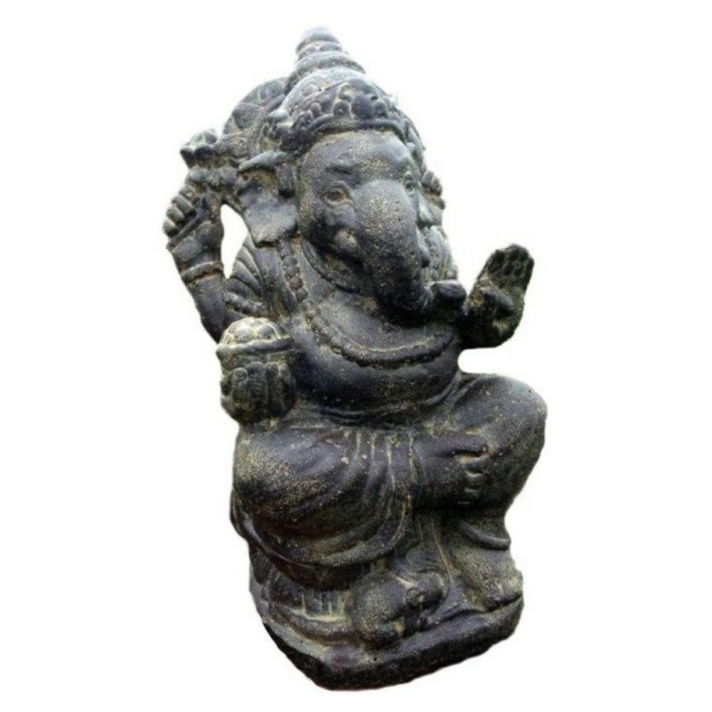 Statue jardin dieu ganesh 40 cm - gris anthracite 40 cm