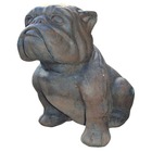 Statue jardin bulldog 45 cm - gris anthracite 45 cm