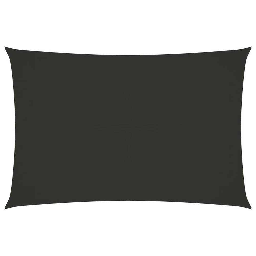 Voile toile d'ombrage parasol tissu oxford rectangulaire 2 x 4,5 m anthracite
