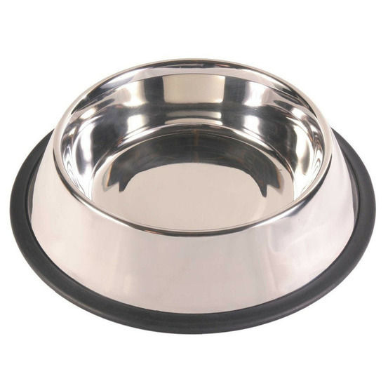 Gamelle en acier inox antidérapante, 0.70 litre, ø 21cm pour chien