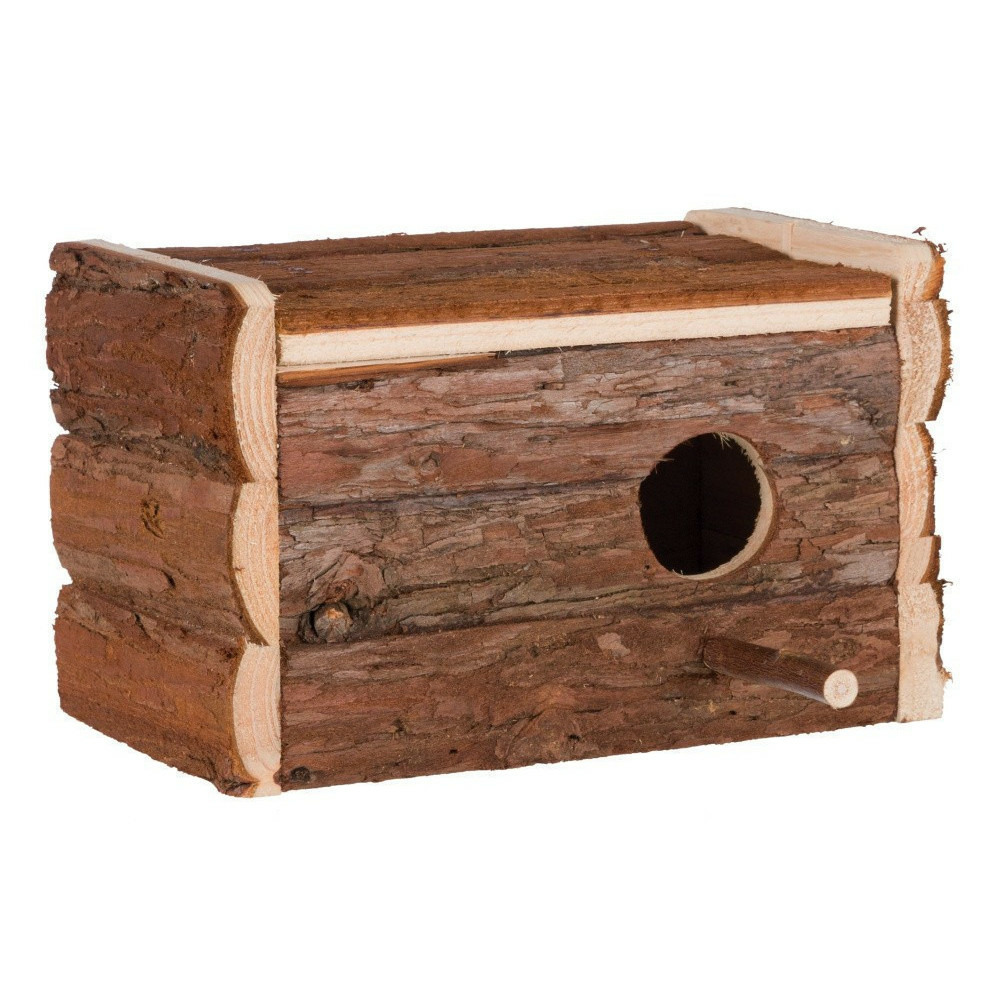 Nichoir en bois pour perruches 21 × 13 × 12 cm - ø 3,8 cm