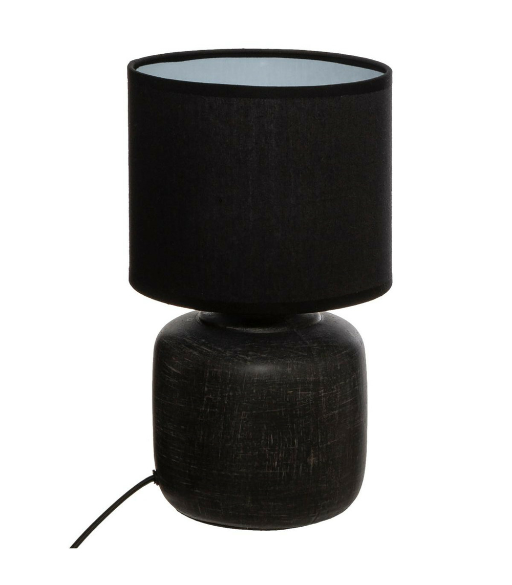 Lampe en céramique noire h 26,5 cm