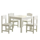 Table de ferme avec 4 chaises blanc
