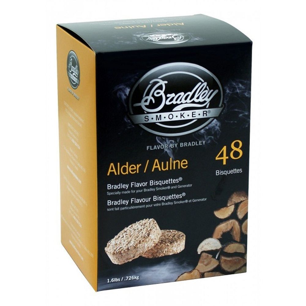 48 bisquettes de fumage bradley smoker - saveur au choix